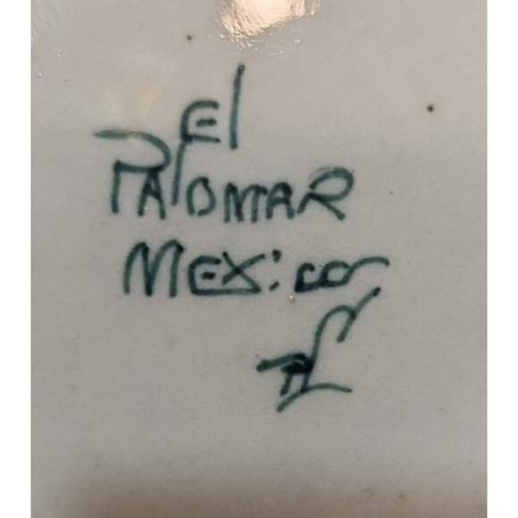 Vtg Ken Edwards El Palomar Guadalajara Blue 4" Ashtray Signed Cobalt Blue & Grey - Picture 6 of 10